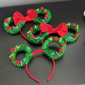 Festive Green and Red Holiday Headbands